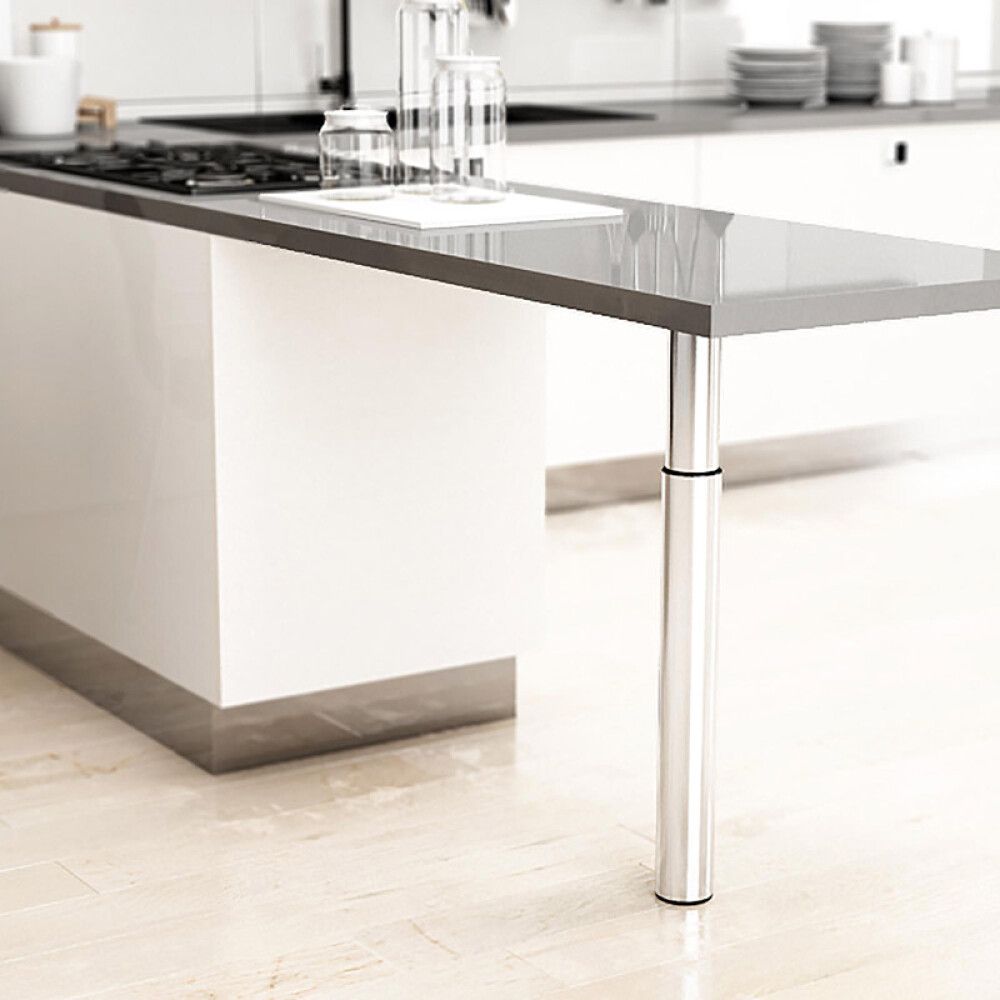 Säädettävä kalustejalka REI kromi 71-110 cm