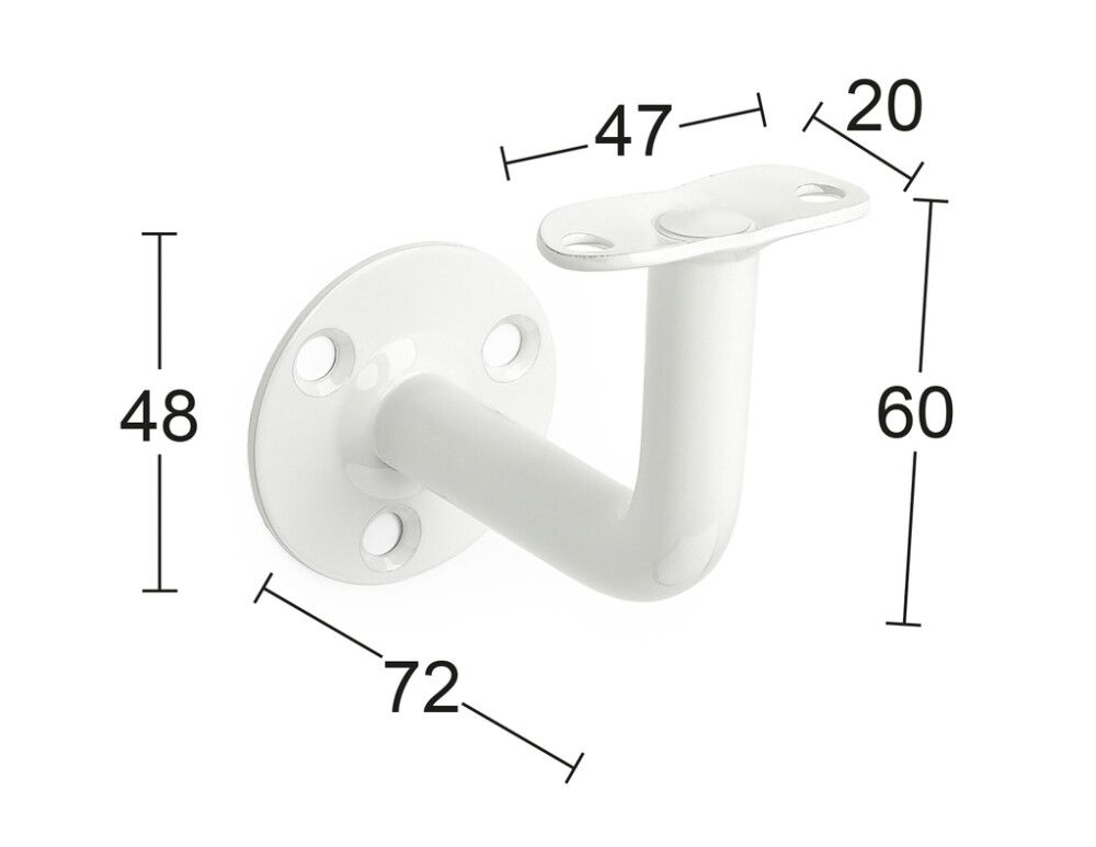 Kaiteenkannatin Habo 87 Valkoinen