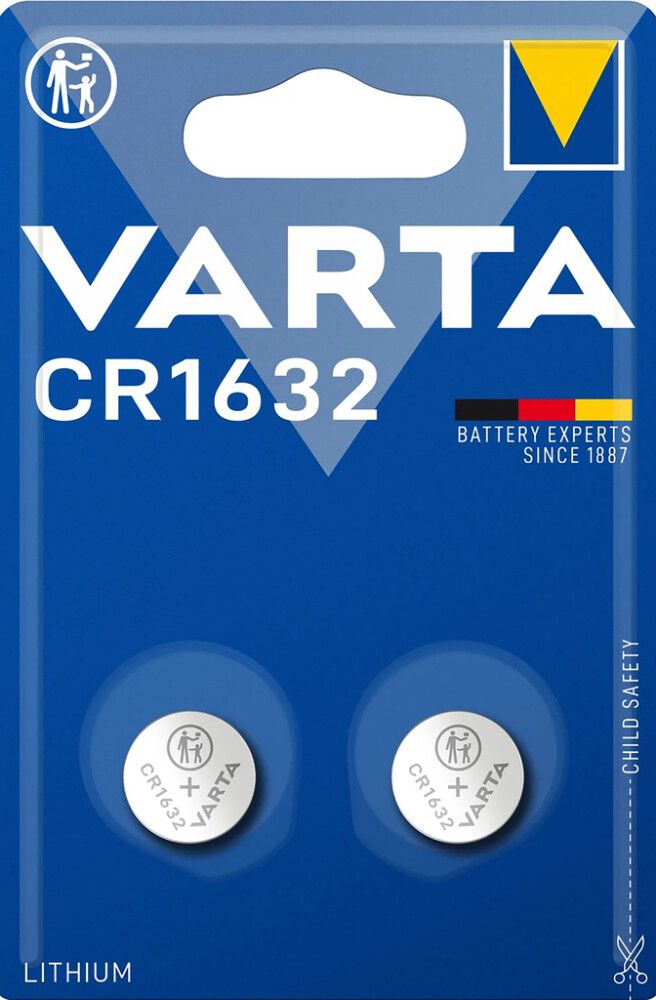 Nappiparisto Varta Lithium CR1632 2 kpl/pkt