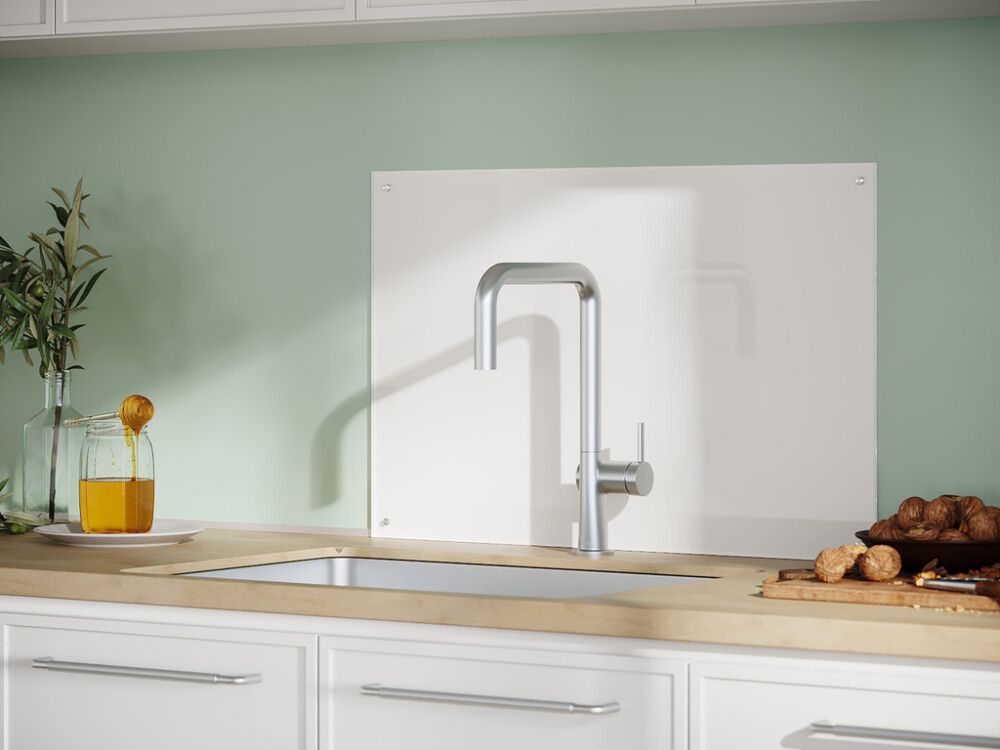 Lasilevy Fibo valkoinen karkaistu 6 x 450 x 700 mm