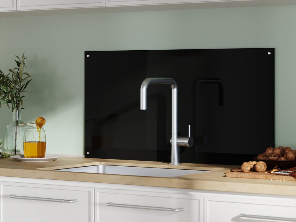 Lasilevy Fibo musta karkaistu 6 x 450 x 900 mm