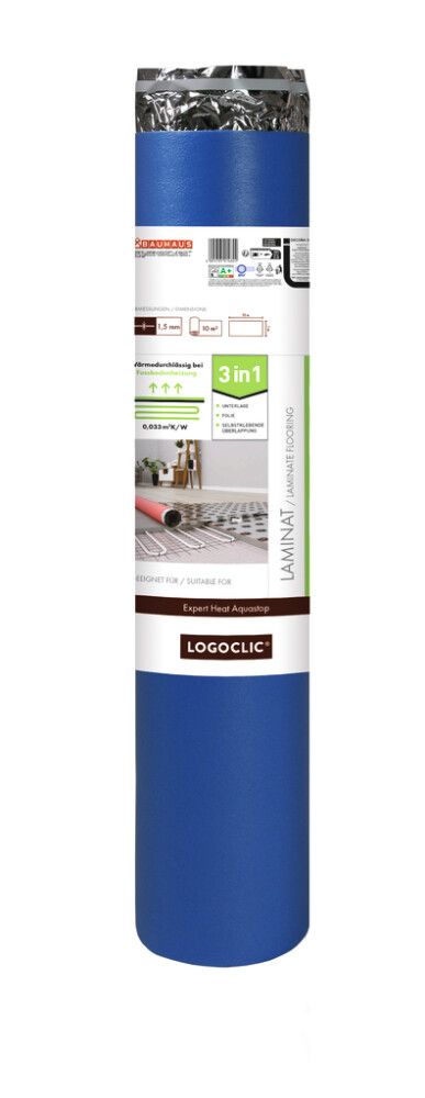 Alusmateriaali Logoclic Expert Heat Aquastop 1,5 mm