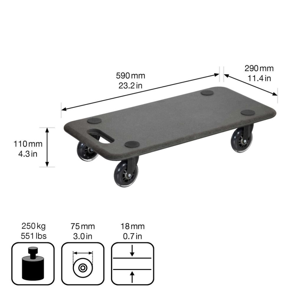 Kuljetusalusta Wagner MM 1611 59 x 29 cm 250 kg