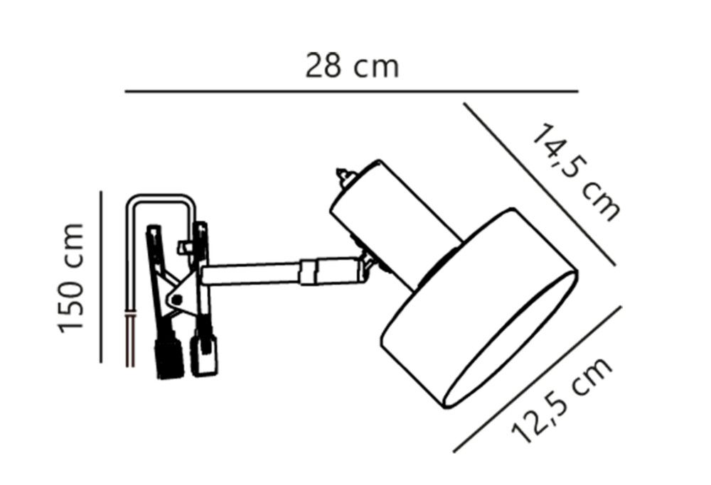 Klipsivalaisin Nordlux Matis Musta