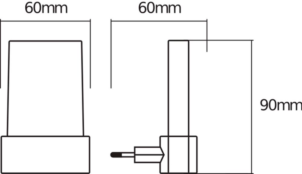 LED-yövalo Osram Lunetta Shine 0,28 W valkoinen 6 x 9 cm IP20