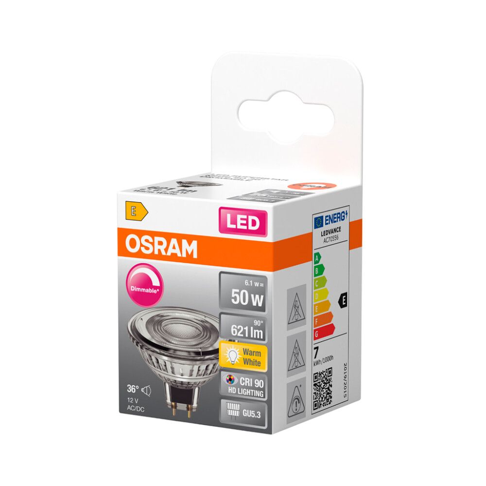 LED-lamppu Osram Superstar MR16 DIM GU5.3 6,1 W 621 lm 2700 K 1 kpl/pkt