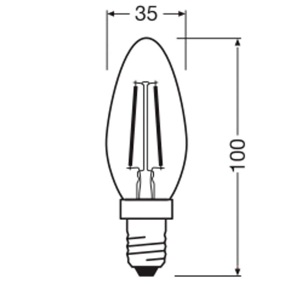 LED-lamppu Osram Star Classic B25 E14 1,8 W 250 lm 2700 K kirkas 1 kpl/pkt