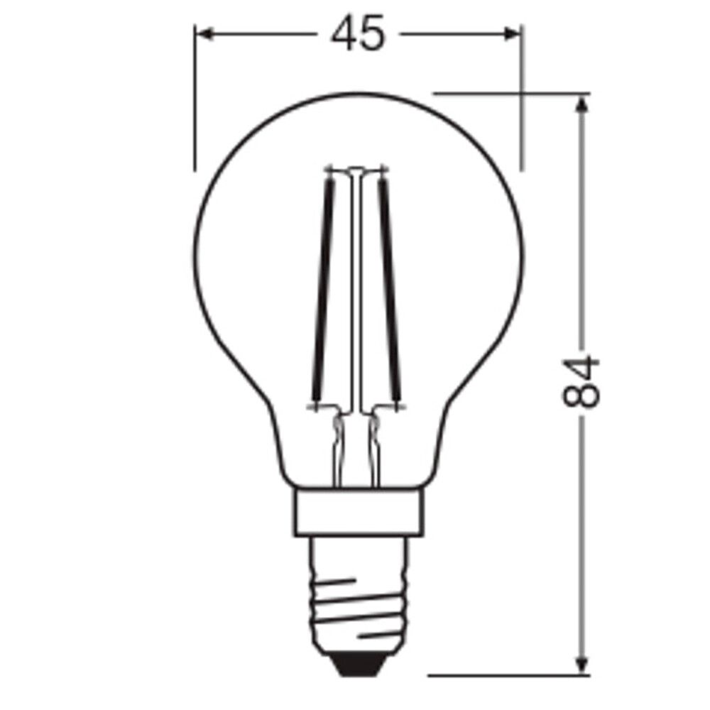 LED-lamppu Osram Star Classic P25 E14 1,8 W 250 lm 2700 K kirkas 1 kpl/pkt