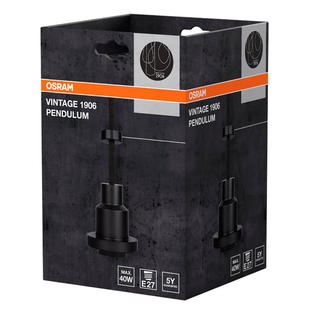 Ripustusjohto Osram Vintage 1906 Pendulum musta E27