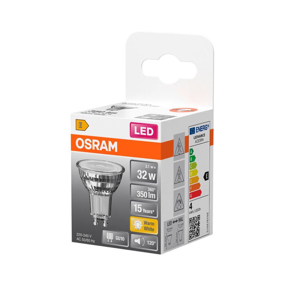 LED-lamppu Osram Star PAR16 GU10 3,1 W 350 lm 2700 K 120° 1 kpl/pkt