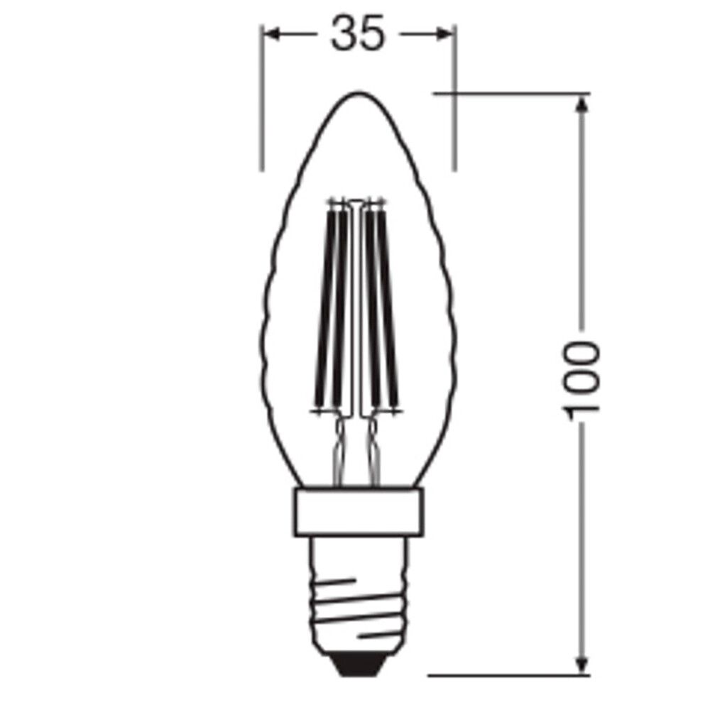 LED-lamppu Osram Star Classic BW40 E14 3,4 W 470 lm 2700 K kirkas 1 kpl/pkt