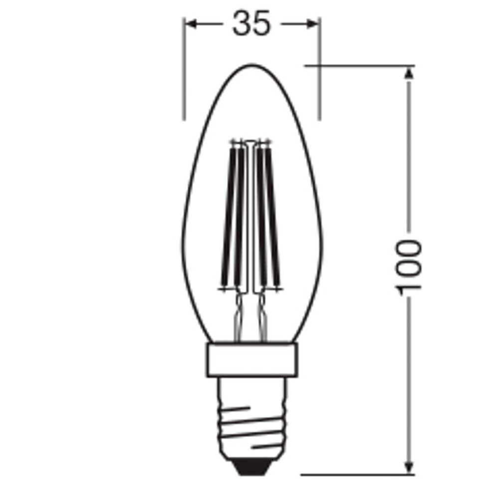 LED-lamppu Osram Star Classic B40 DIM E14 3,4 W 470 lm 2700 K kirkas 1 kpl/pkt