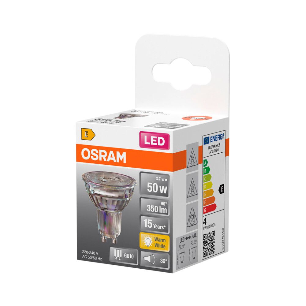 LED-lamppu Osram Star PAR16 GU10 3,7 W 350 lm 2700 K 36° 1 kpl/pkt
