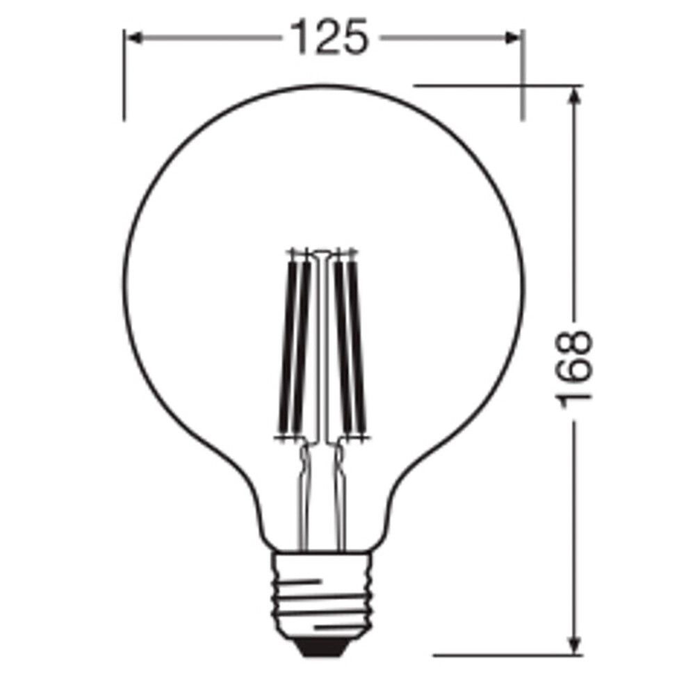 LED-lamppu Osram Star Globe125 E27 5,9 W 806 lm 2700 K kirkas 1 kpl/pkt