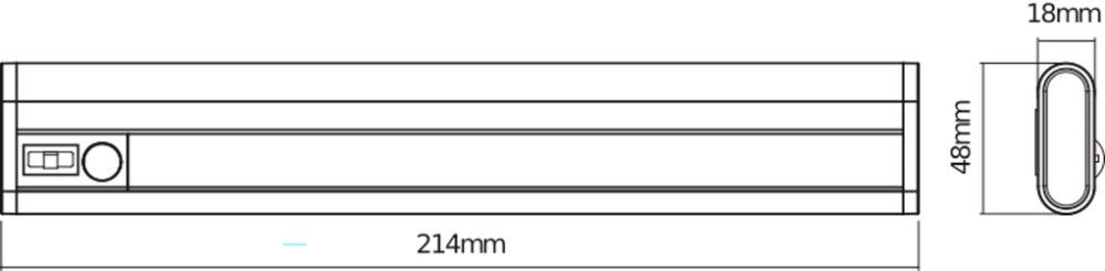 Välitilavalaisin Osram Linear LED Mobile valkoinen 21,4 cm