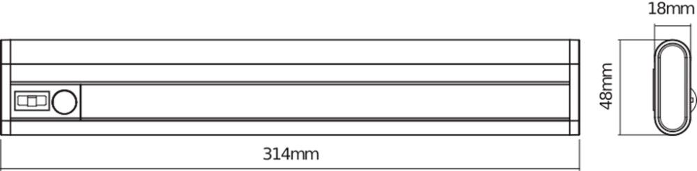Välitilavalaisin Osram Linear LED Mobile valkoinen 31,4 cm