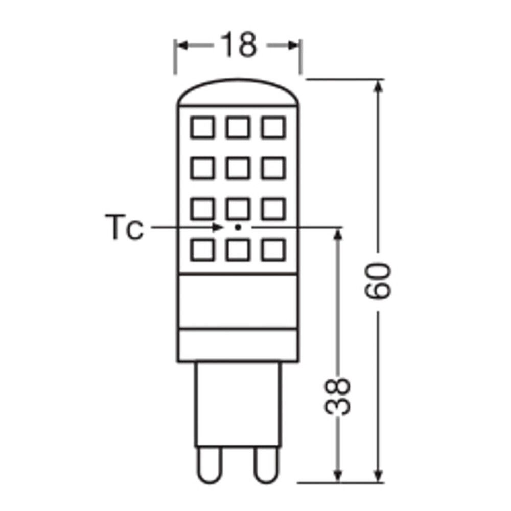 LED-lamppu Osram Smart+ Pin30 G9 3,5 W 320 lm TW 2700–6500 K 1 kpl/pkt