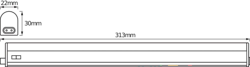 LED-valolista Osram Switch Batten valkoinen 4 W 400 lm 4000 K 0,3 m