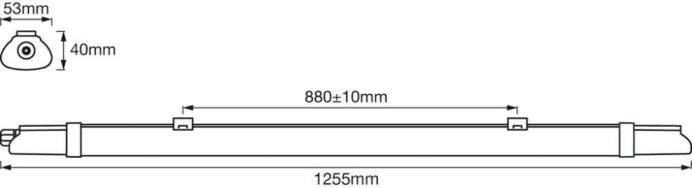 LED-yleisvalaisin Osram Submarine Integrated Slim 36 W valkoinen 1,2 m IP65