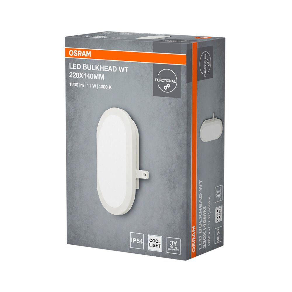 LED-yleisvalaisin Osram Bulkhead 14,3 x 21,6 cm IP54 Valkoinen