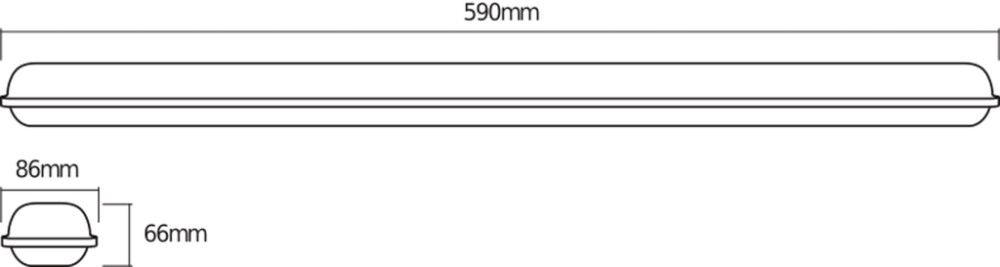 LED-yleisvalaisin Osram Submarine Integrated 18 W valkoinen 0,6 m IP65