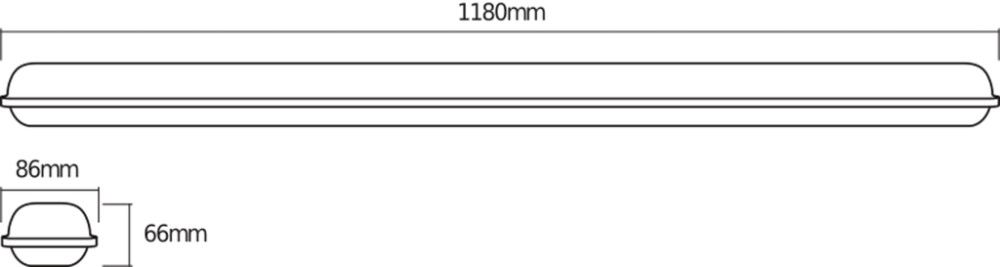 LED-yleisvalaisin Osram Submarine Integrated 36 W valkoinen 1,2 m IP65