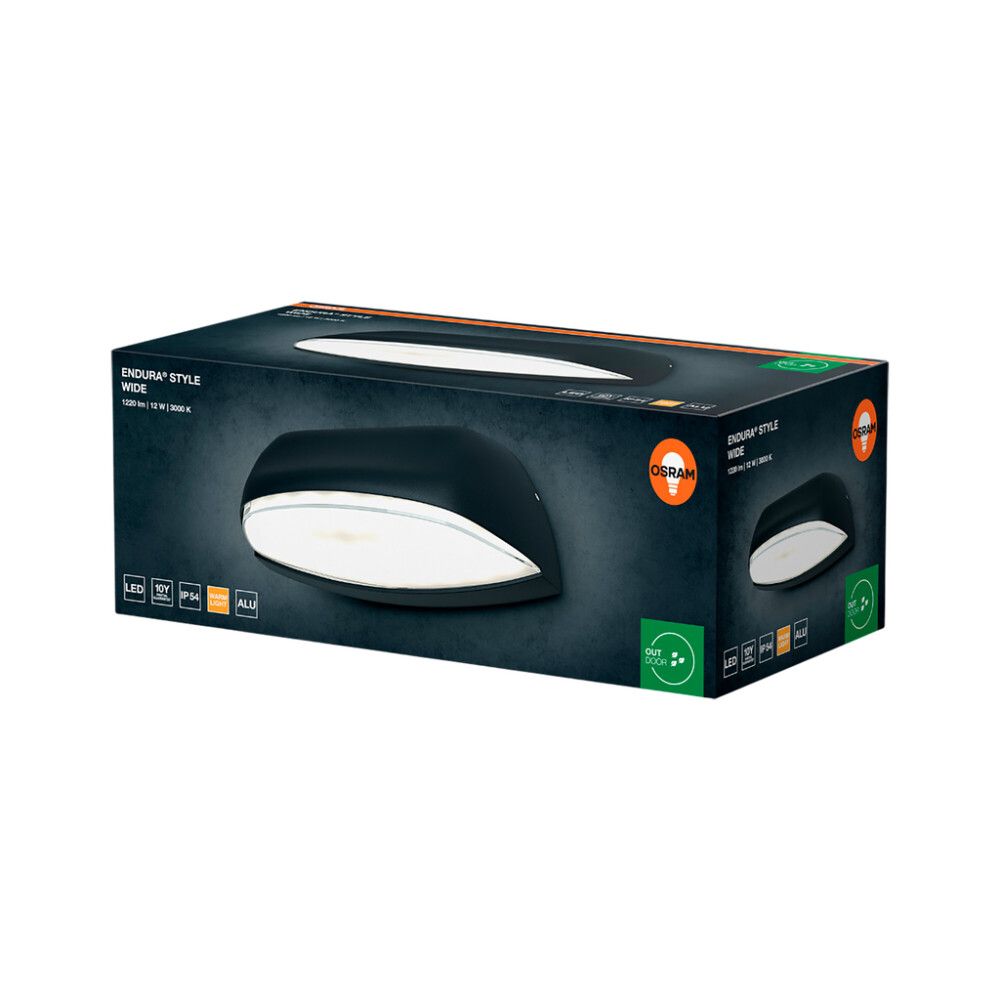 LED-ulkoseinävalaisin Osram Endura Style Wide tummanharmaa 21 x 9 cm  IP54