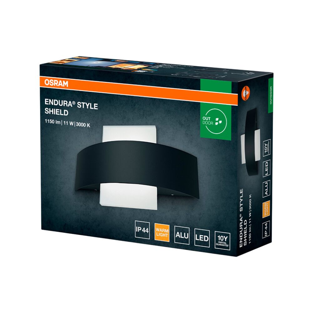 LED-ulkoseinävalaisin Osram Endura Shield tummanharmaa 24 x 14,2 cm IP44