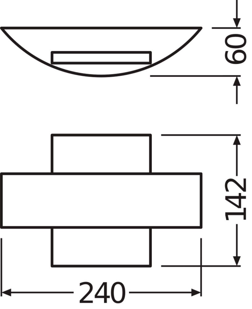 LED-ulkoseinävalaisin Osram Endura Shield tummanharmaa 24 x 14,2 cm IP44