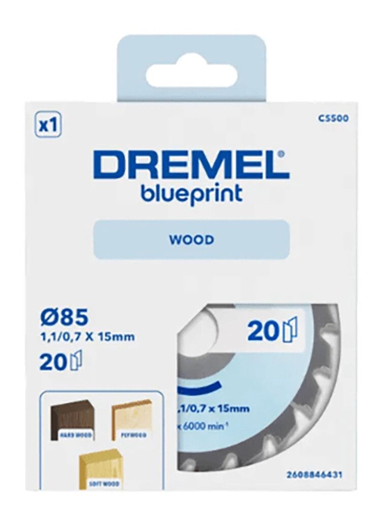 Sahanterä Dremel Blueprint Wood 85 x 15 mm