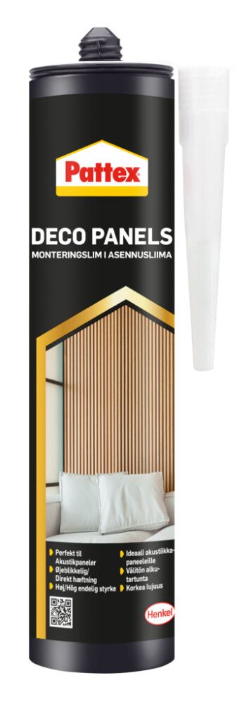 Asennusliima Pattex Deco Panels valkoinen 280 ml