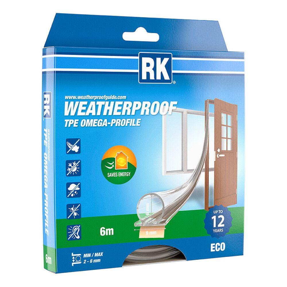 Ikkuna- ja ovitiiviste RK TPE Omega-profiili Kirkas