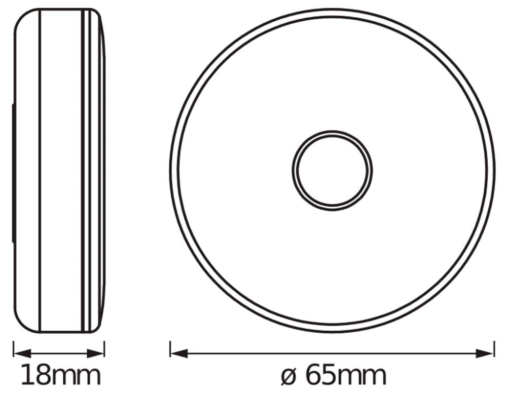 Valaisin Osram Dot-it Touch Slim ladattava valkoinen Ø 6,5 cm