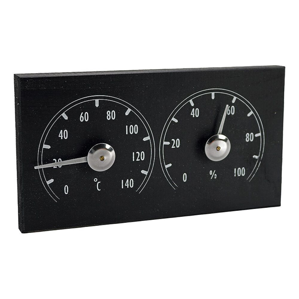 Tuplamittari Saunia musta 19 x 12 cm