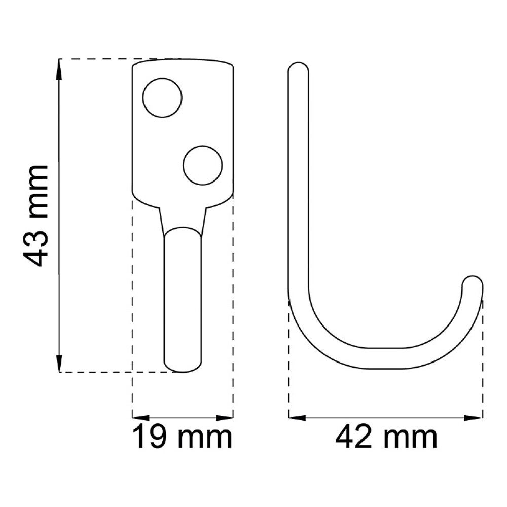 Koukku Habo 3940 Nikkeli