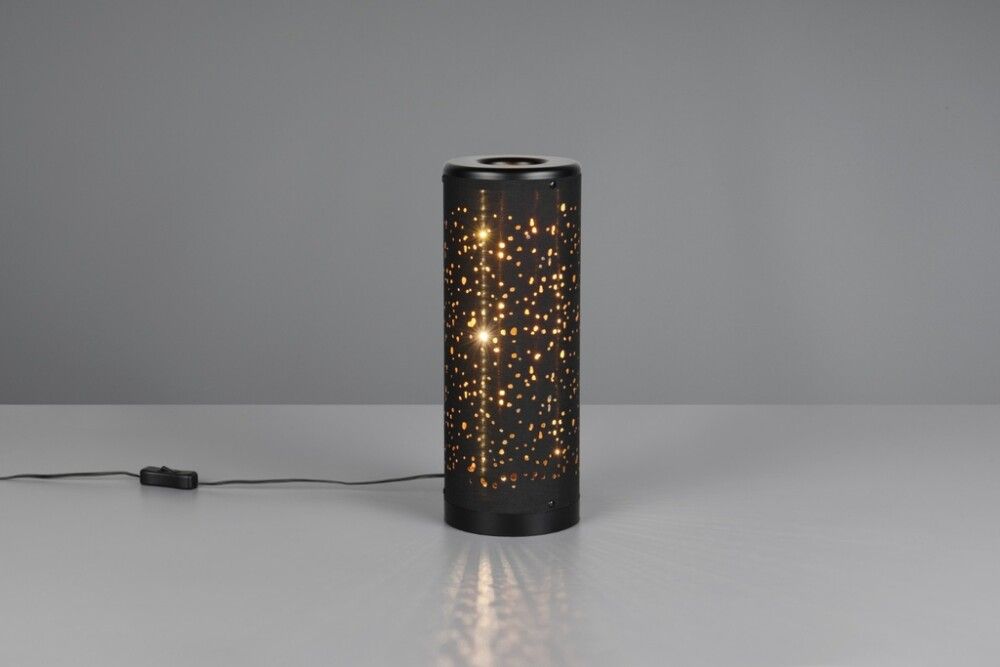 LED-pöytävalaisin Trio Taco musta Ø 13 x 34,5 cm