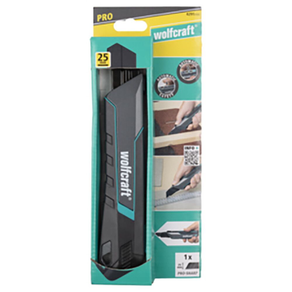 Katkoteräveitsi Wolfcraft PRO SAFETY 25 mm