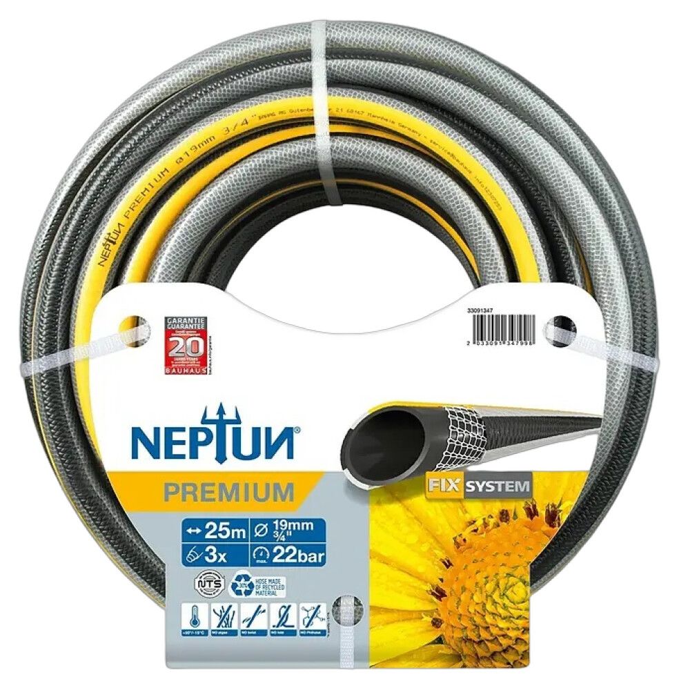 Puutarhaletku Neptun Premium 25 m x 19 mm