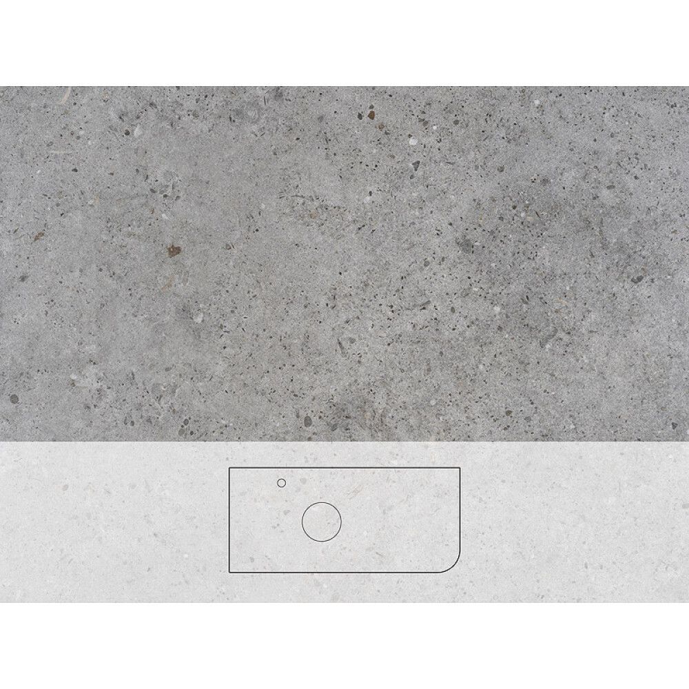 Pöytätaso Svedbergs Poem Soft kalkki 45 x 100 cm