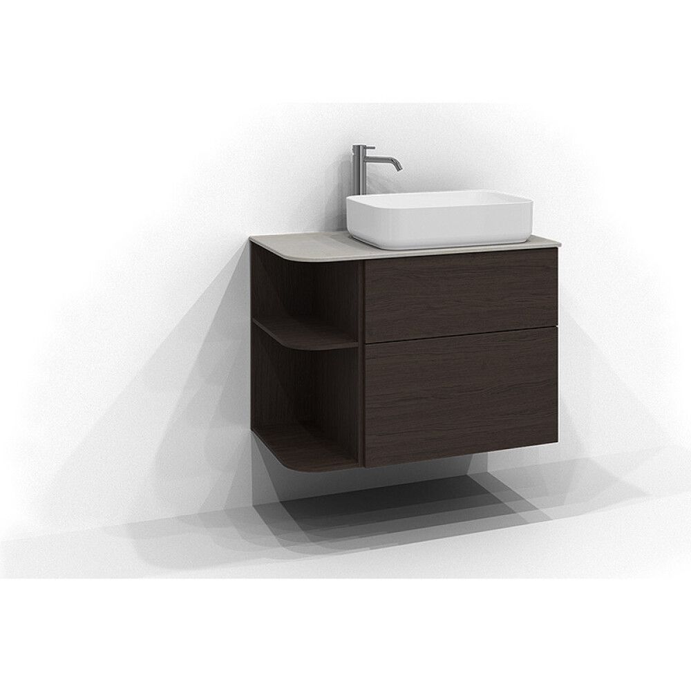 Allaskaappi Svedbergs Poem Soft oikea tumma saarni 80 cm, 2 ltk