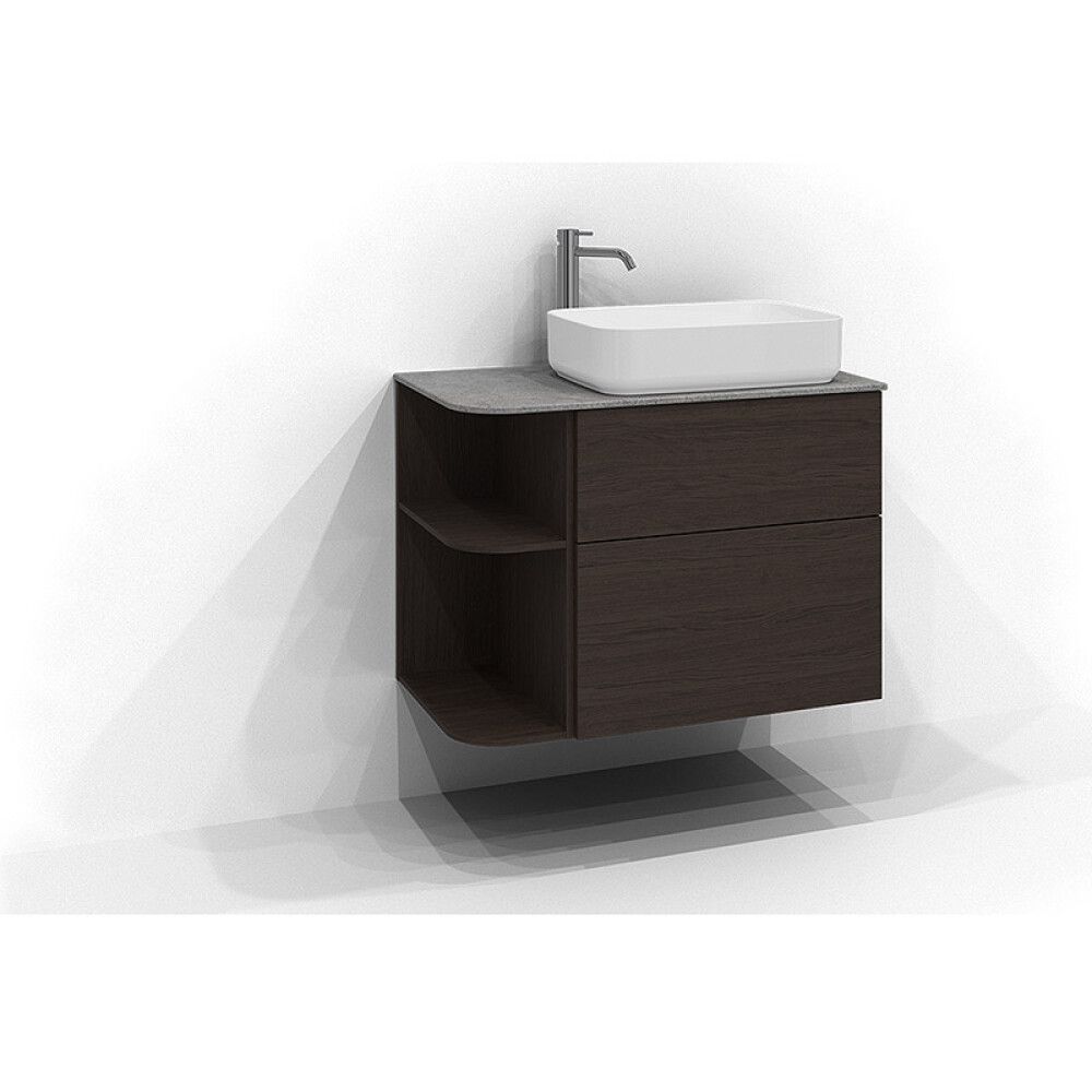 Allaskaappi Svedbergs Poem Soft oikea tumma saarni 80 cm, 2 ltk