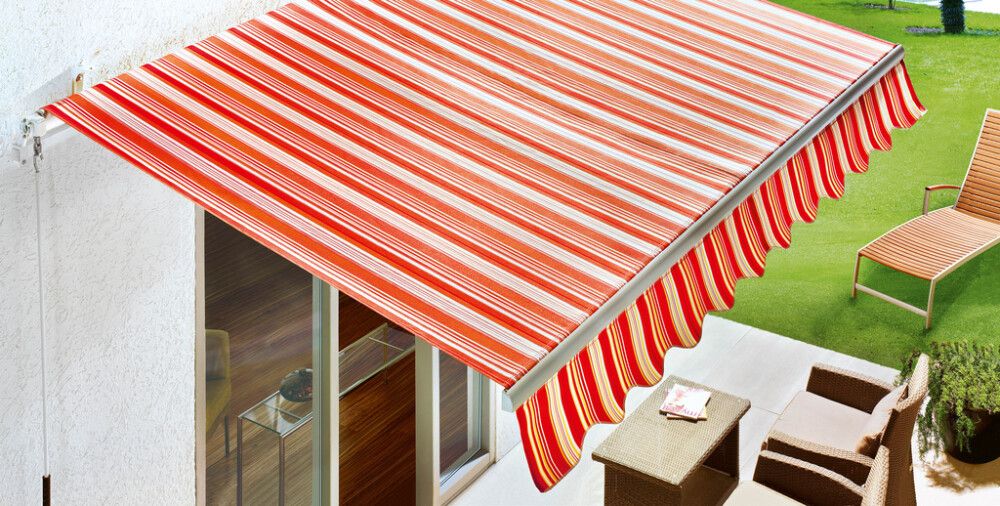 Nivelmarkiisi SunFun Punainen/keltainen 3 x 2 m