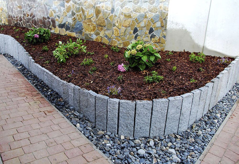 Graniittireunakivi antrasiitti 5 x 20 x 100 cm