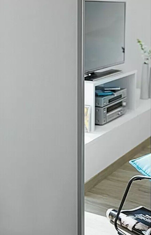 Liukuovisetti Valkoinen/harmaa 120 x 250 cm