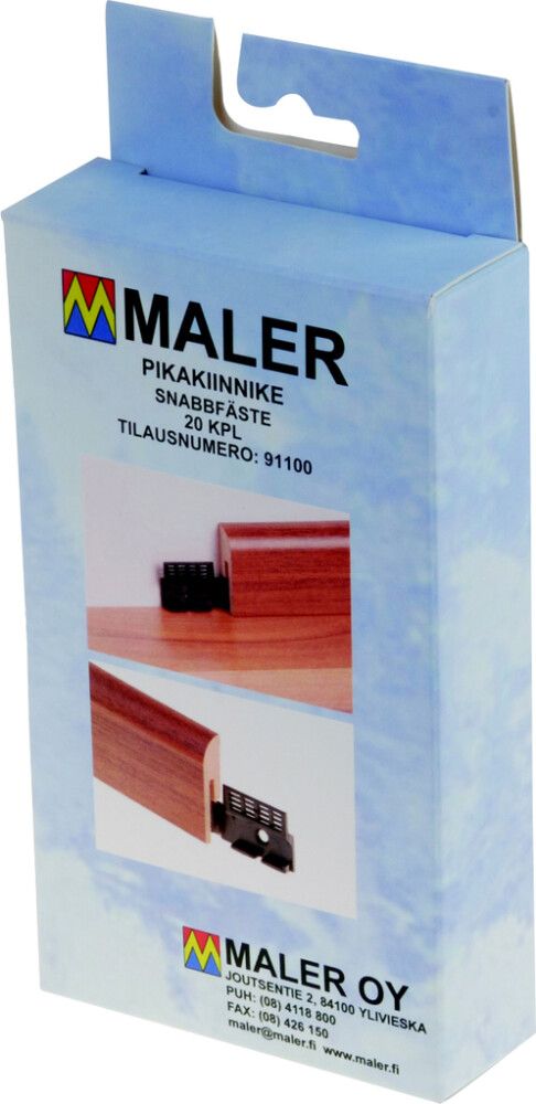 Jalkalistan pikakiinnike Maler 20 kpl