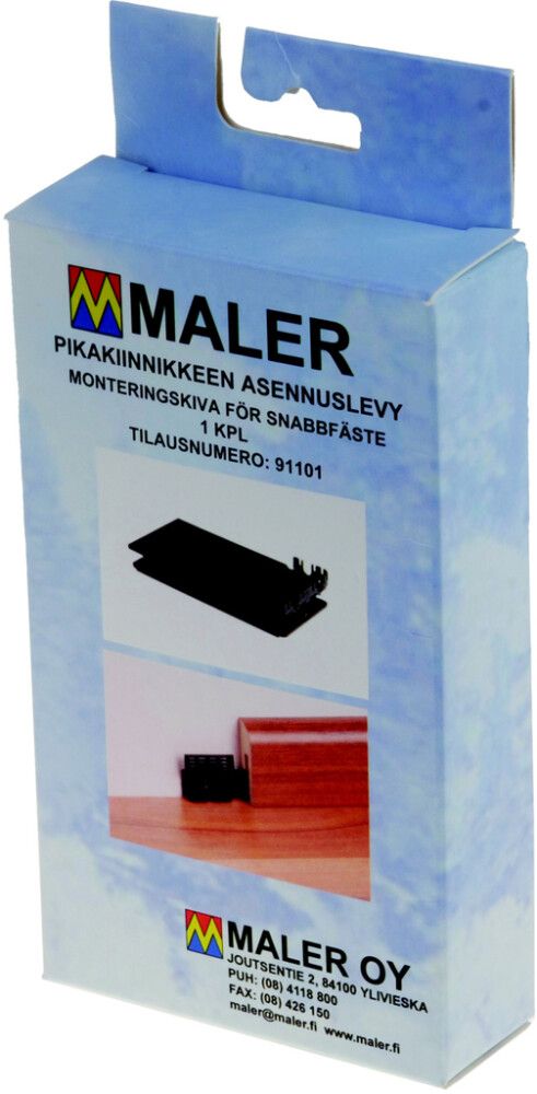 Jalkalistan pikakiinnikkeen asennuslevy Maler
