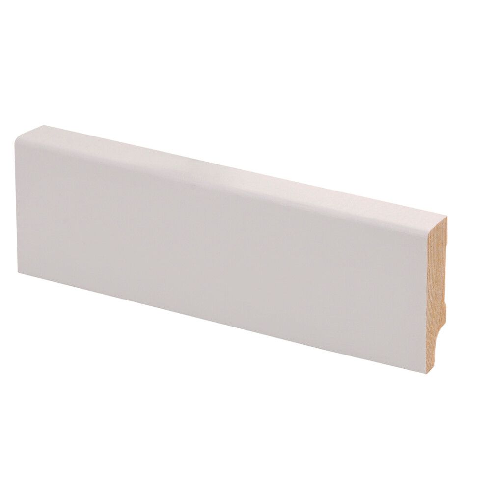 Jalkalista Maler Aava 12 x 42 x 2700 mm Mänty Sormijatkettu Valkoinen