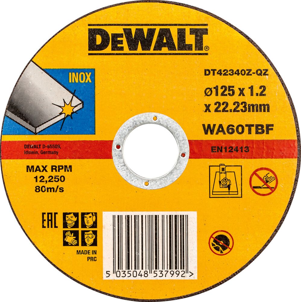 Katkaisulaikka DeWalt DT42340Z 125 x 1,2 mm Inox