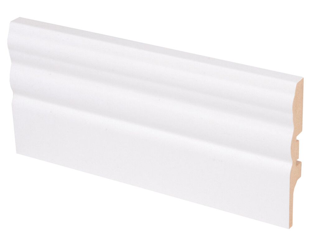 Jalkalista Maler Uurre 12 x 70 x 2750 mm MDF E0 Valkoinen