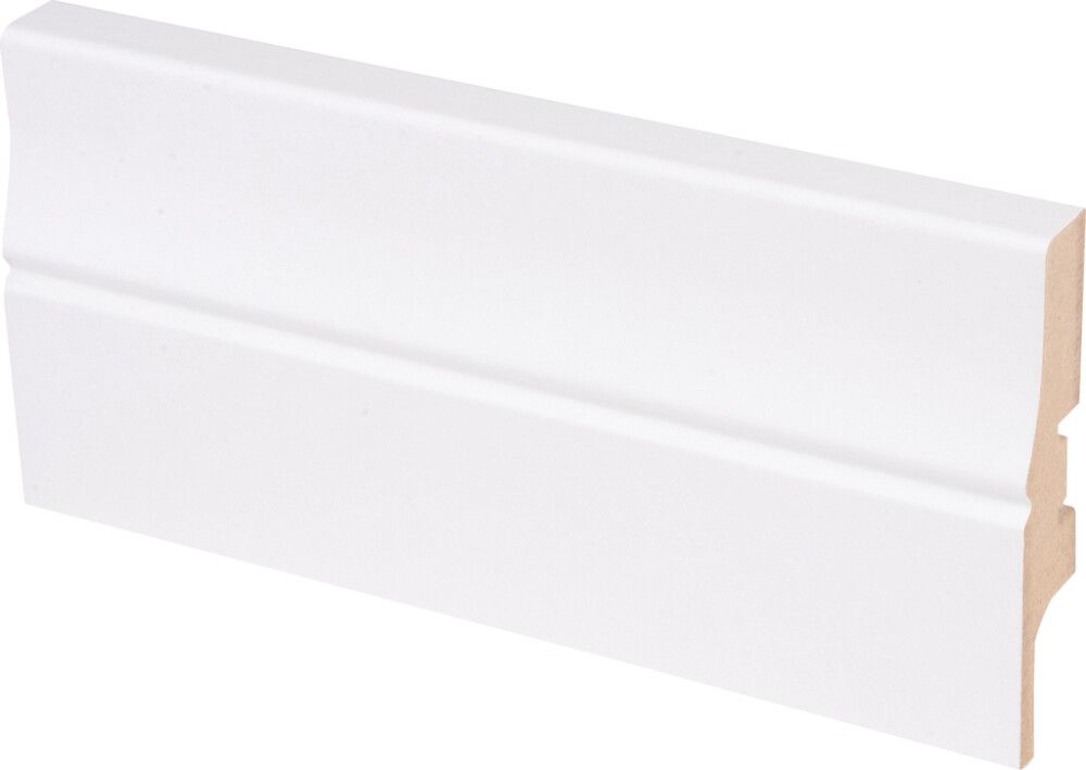 Jalkalista Maler Piirto 15 x 70 x 2750 mm MDF Valkoinen